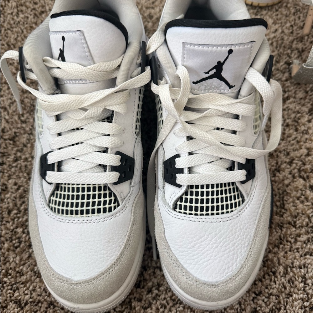 White and Black Air Jordan Sneakers